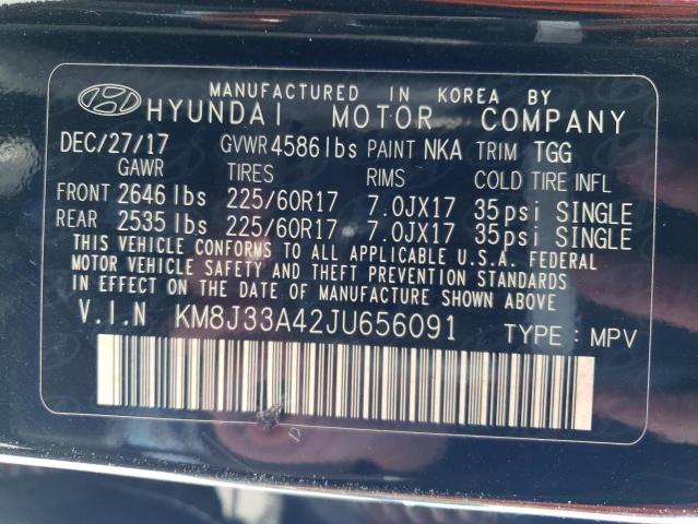 Photo 12 VIN: KM8J33A42JU656091 - HYUNDAI TUCSON SEL 