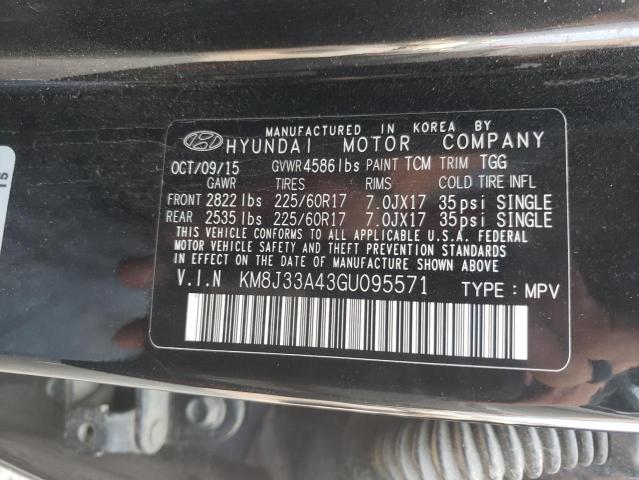 Photo 12 VIN: KM8J33A43GU095571 - HYUNDAI TUCSON LIM 