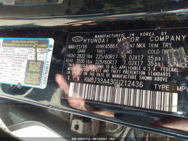 Photo 8 VIN: KM8J33A43GU212436 - HYUNDAI TUCSON 