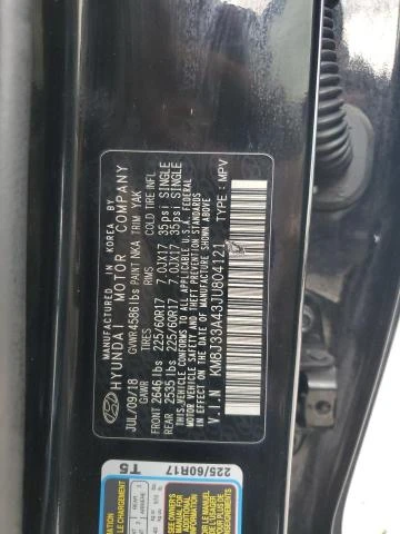 Photo 12 VIN: KM8J33A43JU804121 - HYUNDAI TUCSON SEL 