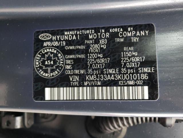 Photo 13 VIN: KM8J33A43KU010186 - HYUNDAI TUCSON LIM 