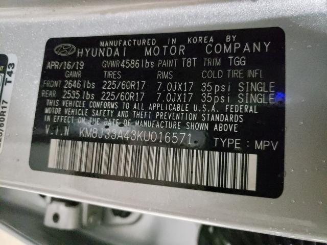 Photo 9 VIN: KM8J33A43KU016571 - HYUNDAI TUCSON LIM 