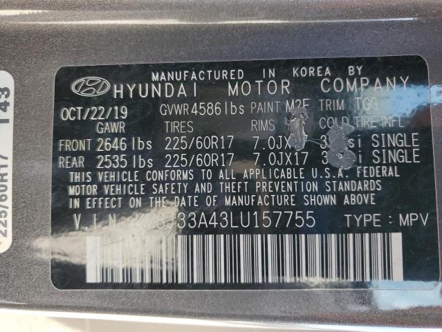 Photo 12 VIN: KM8J33A43LU157755 - HYUNDAI TUCSON 