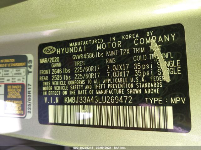 Photo 8 VIN: KM8J33A43LU269472 - HYUNDAI TUCSON 