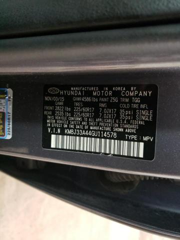 Photo 12 VIN: KM8J33A44GU114578 - HYUNDAI TUCSON LIM 