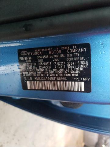 Photo 9 VIN: KM8J33A44GU186994 - HYUNDAI TUCSON LIM 