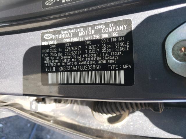 Photo 9 VIN: KM8J33A44GU203860 - HYUNDAI TUCSON LIM 