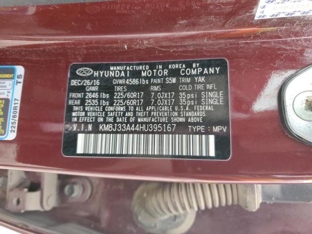 Photo 12 VIN: KM8J33A44HU395167 - HYUNDAI TUCSON LIM 