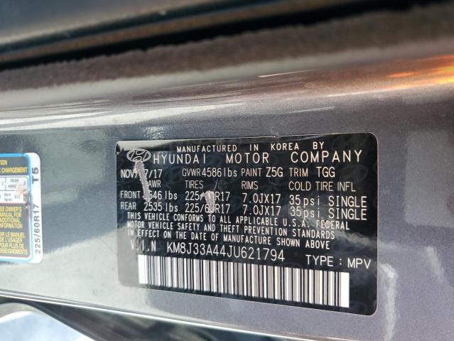 Photo 11 VIN: KM8J33A44JU621794 - HYUNDAI TUCSON 