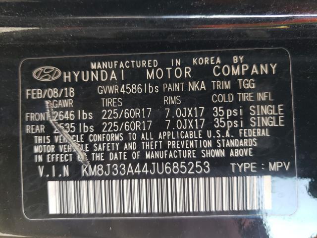 Photo 9 VIN: KM8J33A44JU685253 - HYUNDAI TUCSON 