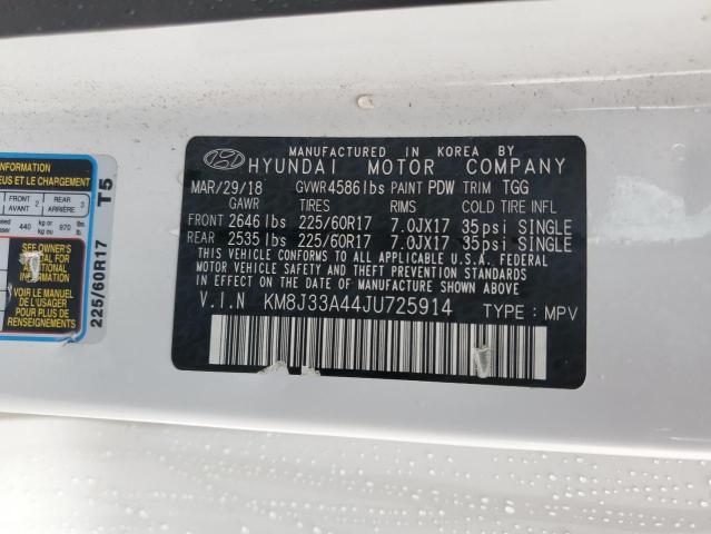 Photo 11 VIN: KM8J33A44JU725914 - HYUNDAI TUCSON 