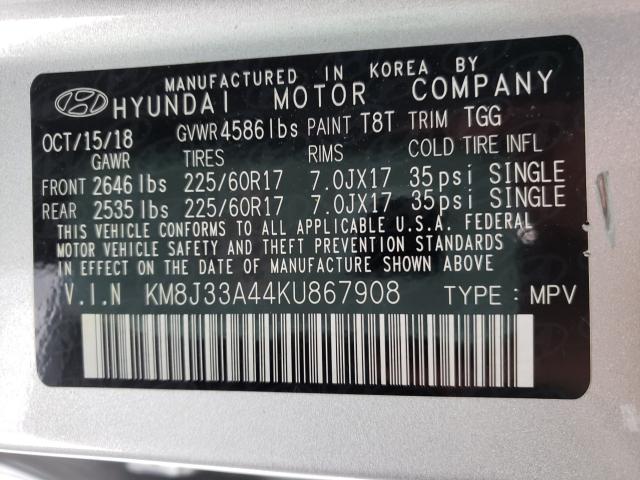 Photo 9 VIN: KM8J33A44KU867908 - HYUNDAI TUCSON LIM 