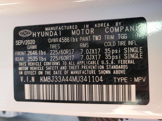 Photo 9 VIN: KM8J33A44MU341104 - HYUNDAI TUCSON LIM 