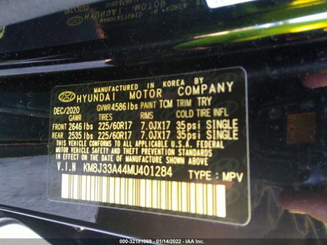 Photo 8 VIN: KM8J33A44MU401284 - HYUNDAI TUCSON 