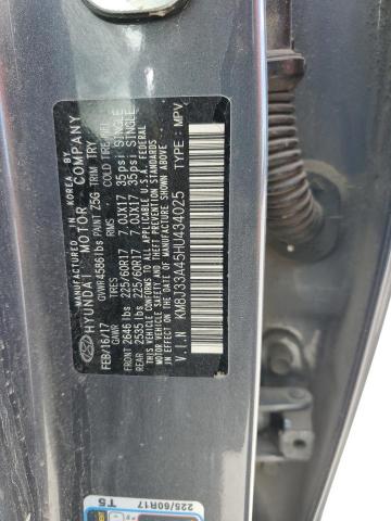 Photo 12 VIN: KM8J33A45HU434025 - HYUNDAI TUCSON 