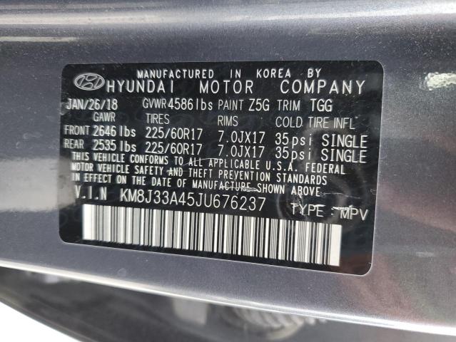 Photo 11 VIN: KM8J33A45JU676237 - HYUNDAI TUCSON SEL 