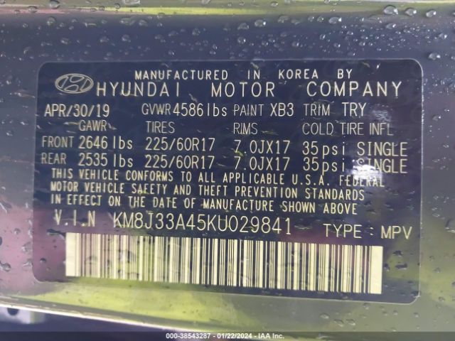 Photo 8 VIN: KM8J33A45KU029841 - HYUNDAI TUCSON 