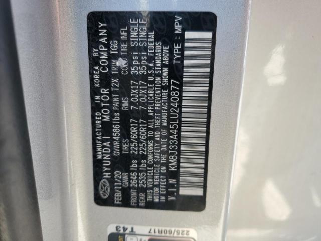 Photo 12 VIN: KM8J33A45LU240877 - HYUNDAI TUCSON 