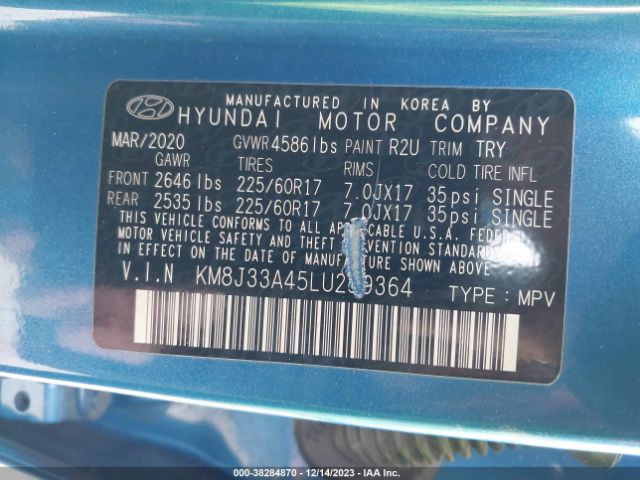 Photo 8 VIN: KM8J33A45LU259364 - HYUNDAI TUCSON 