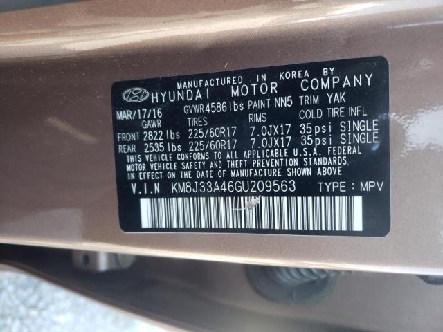 Photo 9 VIN: KM8J33A46GU209563 - HYUNDAI TUCSON LIM 