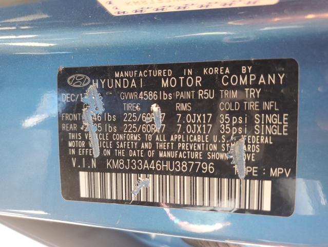 Photo 11 VIN: KM8J33A46HU387796 - HYUNDAI TUCSON 