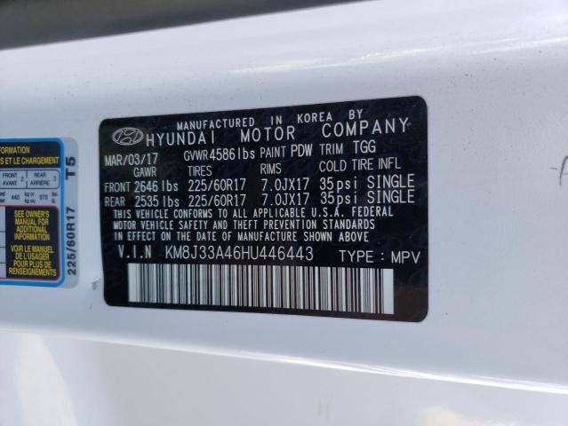 Photo 12 VIN: KM8J33A46HU446443 - HYUNDAI TUCSON LIM 