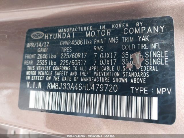 Photo 8 VIN: KM8J33A46HU479720 - HYUNDAI TUCSON 