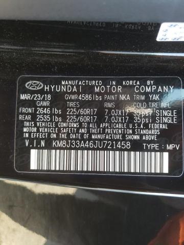 Photo 9 VIN: KM8J33A46JU721458 - HYUNDAI TUCSON SEL 