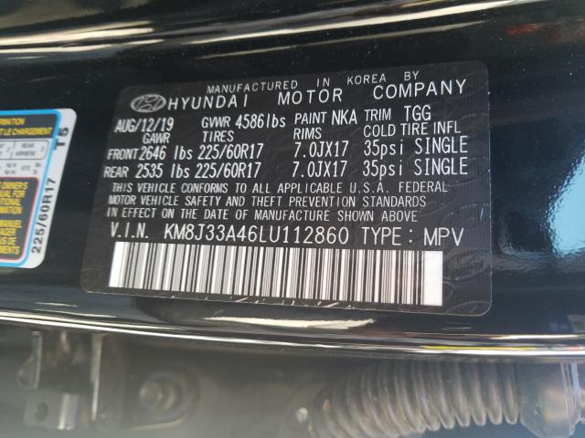 Photo 9 VIN: KM8J33A46LU112860 - HYUNDAI TUCSON LIM 