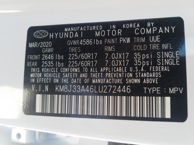 Photo 9 VIN: KM8J33A46LU272446 - HYUNDAI TUCSON LIM 