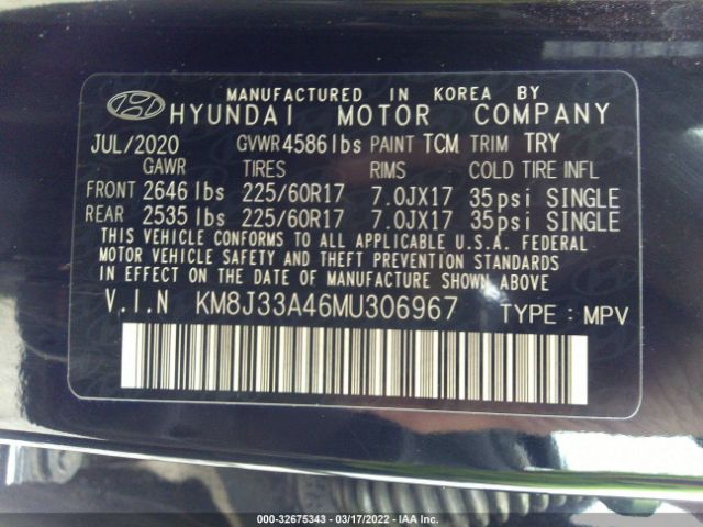 Photo 8 VIN: KM8J33A46MU306967 - HYUNDAI TUCSON 