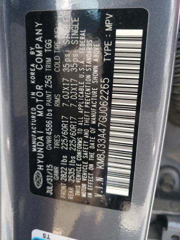 Photo 9 VIN: KM8J33A47GU062265 - HYUNDAI TUCSON LIM 