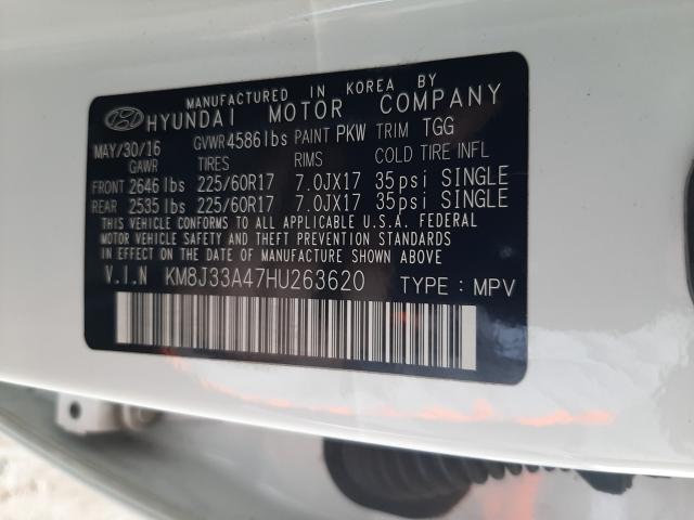 Photo 9 VIN: KM8J33A47HU263620 - HYUNDAI TUCSON LIM 