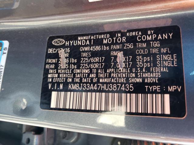 Photo 12 VIN: KM8J33A47HU387435 - HYUNDAI TUCSON LIM 