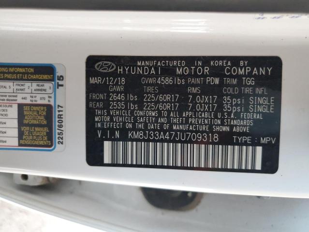 Photo 11 VIN: KM8J33A47JU709318 - HYUNDAI TUCSON SEL 