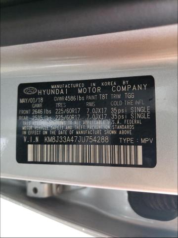 Photo 9 VIN: KM8J33A47JU754288 - HYUNDAI TUCSON 