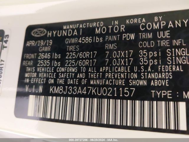 Photo 8 VIN: KM8J33A47KU021157 - HYUNDAI TUCSON 