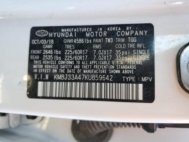 Photo 12 VIN: KM8J33A47KU859642 - HYUNDAI TUCSON LIM 