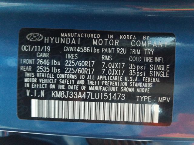 Photo 9 VIN: KM8J33A47LU151473 - HYUNDAI TUCSON LIM 