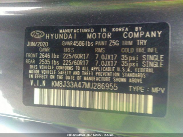 Photo 8 VIN: KM8J33A47MU286955 - HYUNDAI TUCSON 