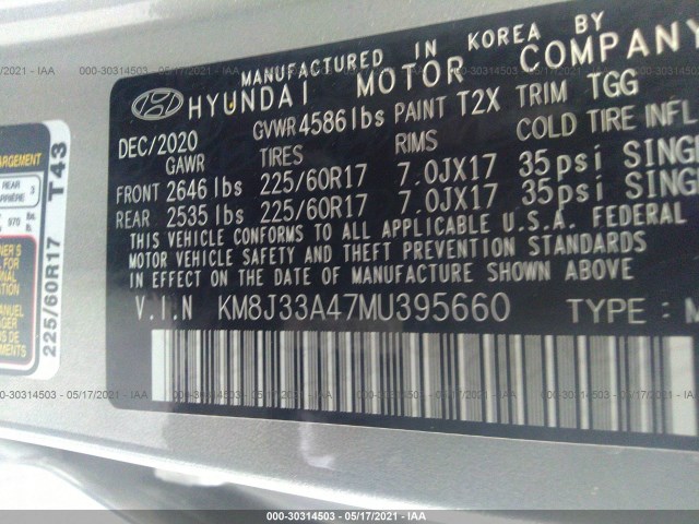 Photo 8 VIN: KM8J33A47MU395660 - HYUNDAI TUCSON 