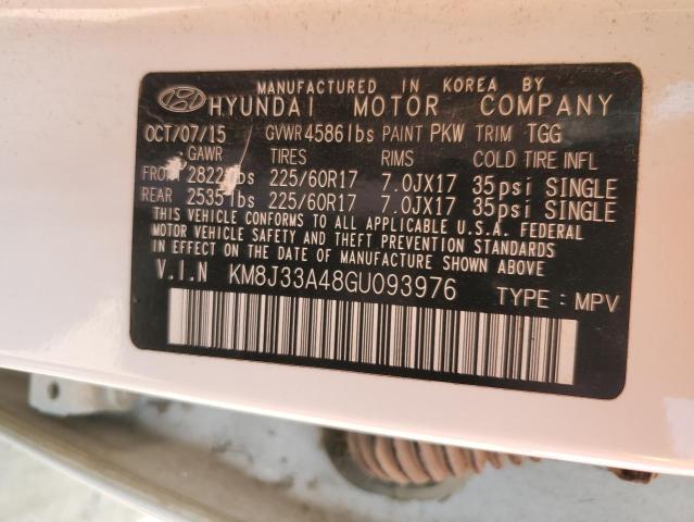 Photo 9 VIN: KM8J33A48GU093976 - HYUNDAI TUCSON LIM 