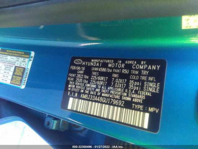 Photo 8 VIN: KM8J33A48GU179692 - HYUNDAI TUCSON 