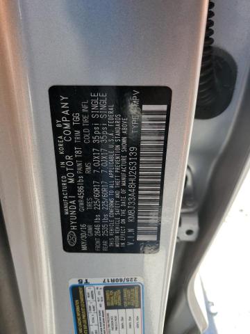 Photo 12 VIN: KM8J33A48HU263139 - HYUNDAI TUCSON LIM 