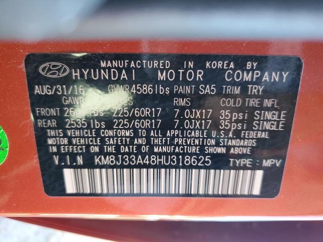 Photo 11 VIN: KM8J33A48HU318625 - HYUNDAI TUCSON 