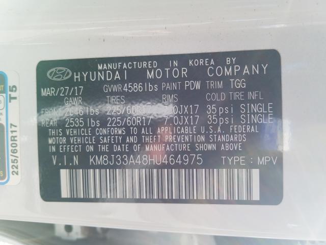 Photo 9 VIN: KM8J33A48HU464975 - HYUNDAI TUCSON LIM 