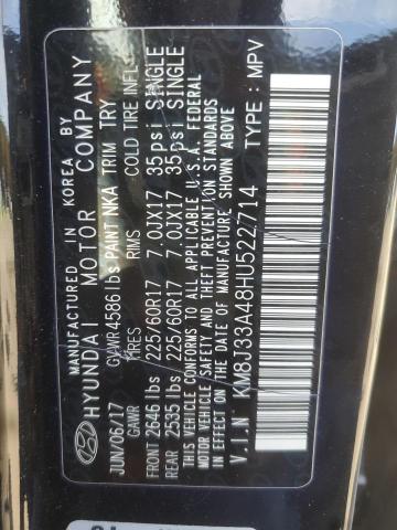 Photo 12 VIN: KM8J33A48HU522714 - HYUNDAI TUCSON 