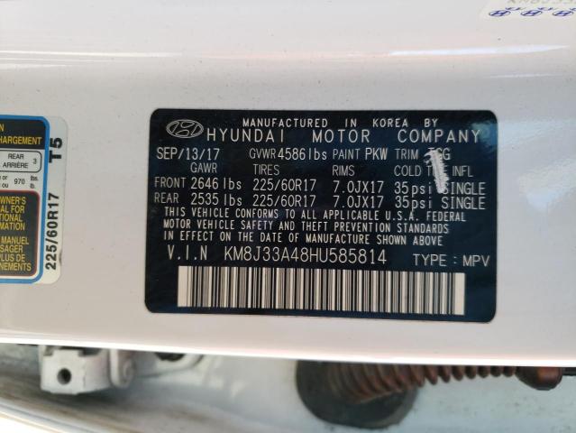 Photo 12 VIN: KM8J33A48HU585814 - HYUNDAI TUCSON LIM 