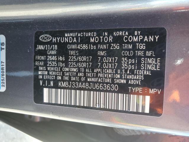 Photo 13 VIN: KM8J33A48JU663630 - HYUNDAI TUCSON 