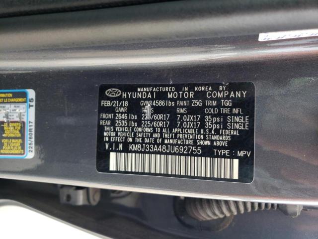 Photo 9 VIN: KM8J33A48JU692755 - HYUNDAI TUCSON SEL 